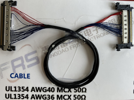 chicote de fios do fio de 0.8mm Awg40 LVDS 30 Pin Connector Cable 180mm