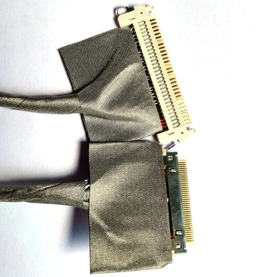 conjunto de cabo coaxial flexível do único protetor das HORAS do chicote de fios do fio de 300mm LVDS