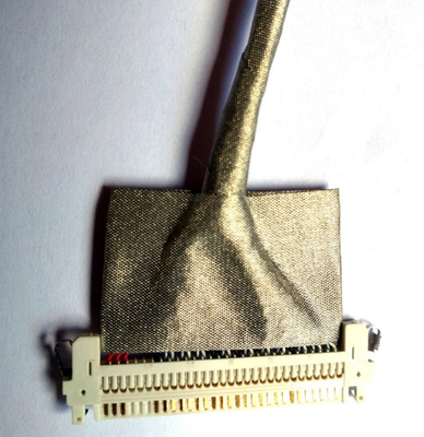 conjunto de cabo coaxial flexível do único protetor das HORAS do chicote de fios do fio de 300mm LVDS