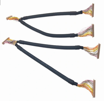 cabo dobro do protetor do reboque do carro 30awg do chicote de fios 50mm do fio de 40p LVDS único