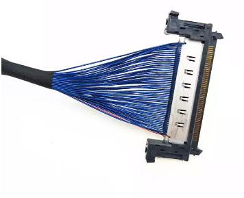 Conjuntos de cabo coaxial de AWG44 0.5mm micro, conjunto de cabo de 170mm LVDS