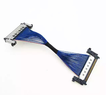 Conjuntos de cabo coaxial de AWG44 0.5mm micro, conjunto de cabo de 170mm LVDS