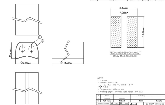 Gaxeta de proteção de Smt Emi Gasket 20mm do chapeamento do Au do silicone
