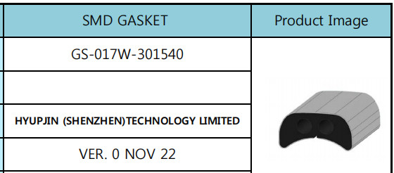 produção de eletricidade da gaxeta de 40mm SMD, gaxeta lisa do silicone da recuperação elástica